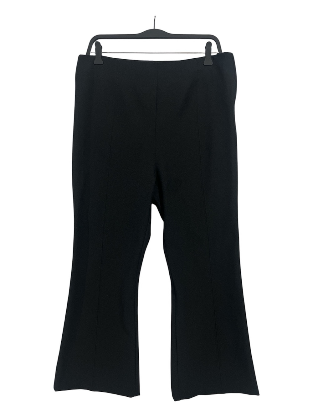 A.L.C. Drew Pant Women’s 12 Black Cropped Flared Stretch Italian Fabric